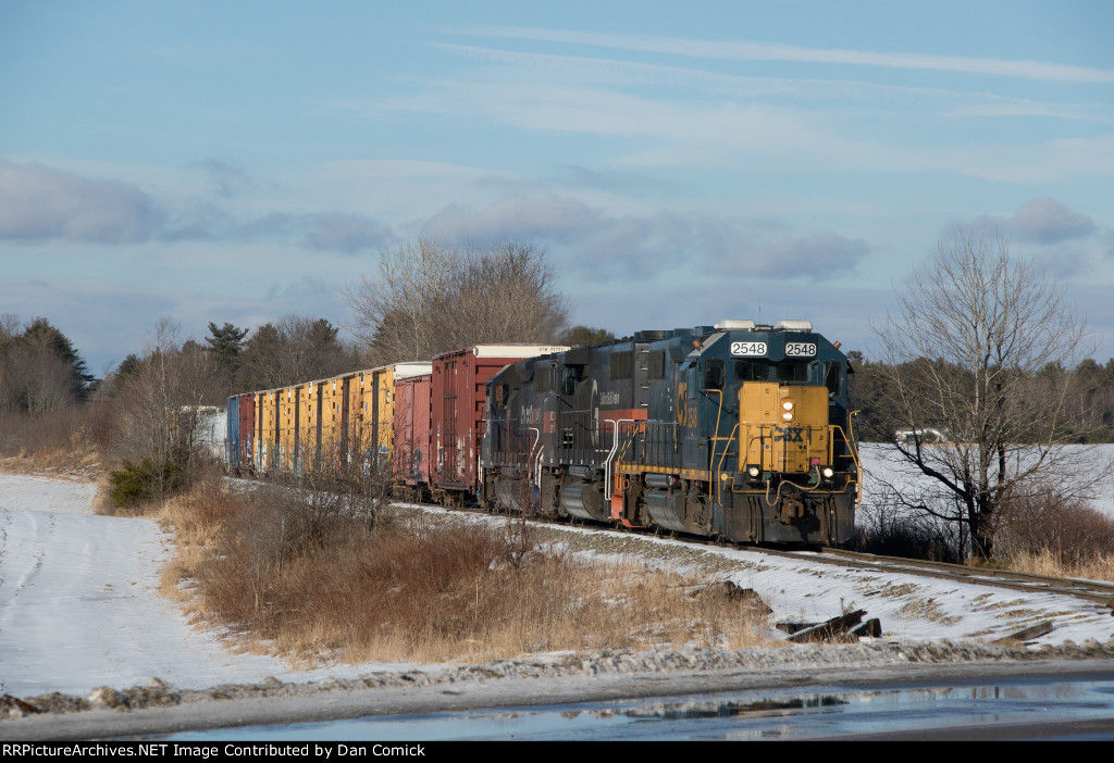 RUPO CSXT 2548 Approaches Rt. 106 in North Leeds